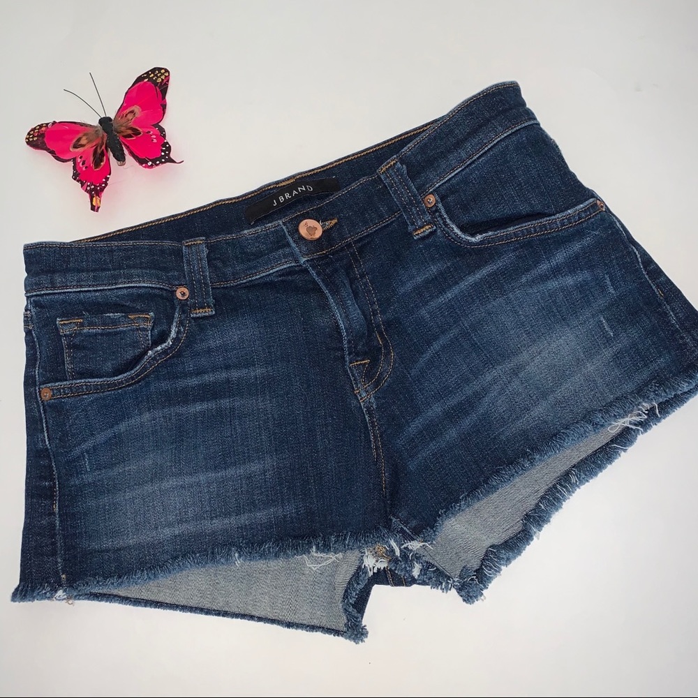 J Brand REVOLVE “Tribute” Distressed Denim Shorts - Picture 1 of 8